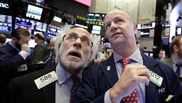 New York traders react to the recent falls on the US share market.