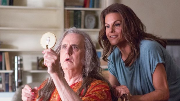 In Transparent, Jeffrey Tambor (left, pictured with actor Alexandra Billings), plays a transgender dad who wants the kids to call her Mum.