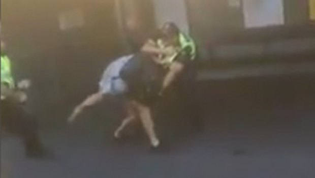 An image taken from mobile phone footage of the incident.