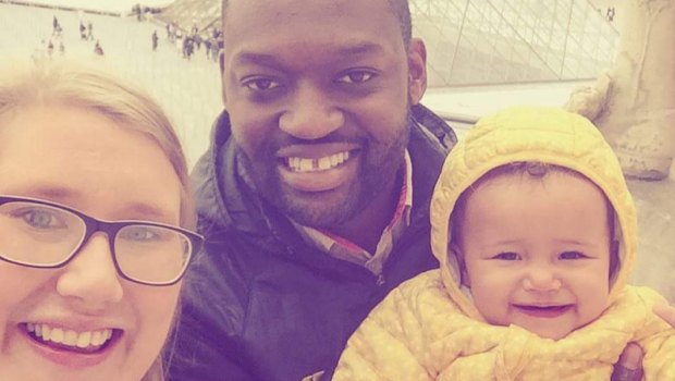 Claire Penno with her husband Ngoni and their daughter Anaishe. 