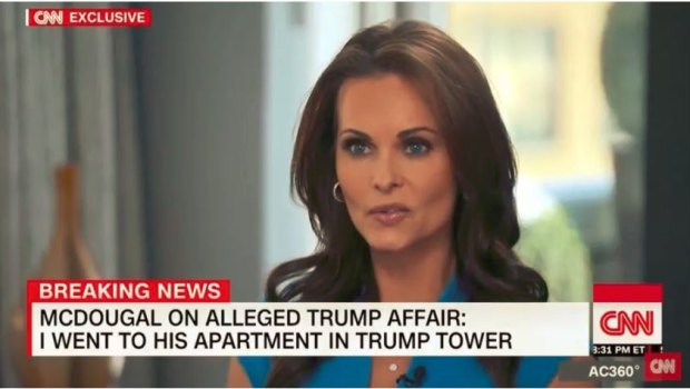 Former Playboy model Karen McDougal alleged she had an affair with Donald Trump.