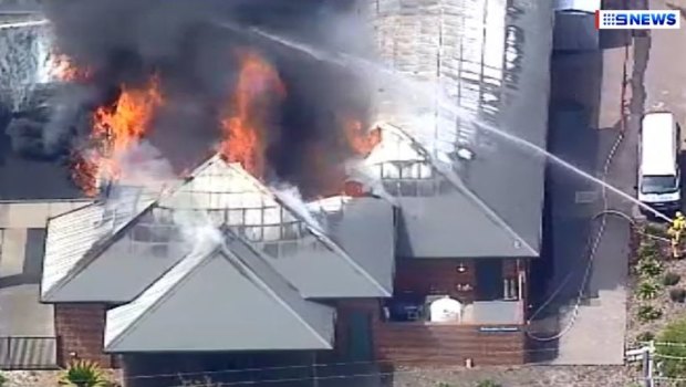 The fire at the recreation centre in Cranbourne East.
