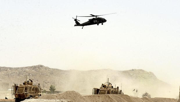 The US-led coalition includes US Marines training and advising the Afghan army and the police.