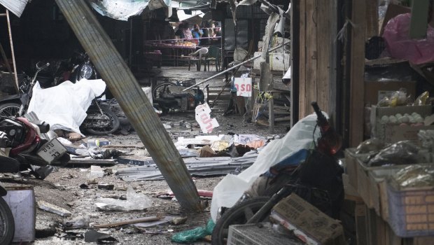 A market in Yala province, southern Thailand, has been bombed.