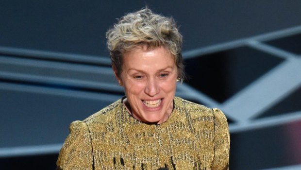 Frances McDormand won the award for best actress for Three Billboards Outside Ebbing, Missouri.