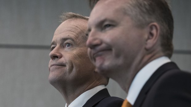 The Leader of the Opposition, Bill Shorten and shadow treasurer Chris Bowen.