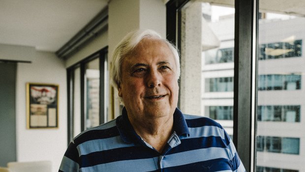 Clive Palmer at his Brisbane office in January.