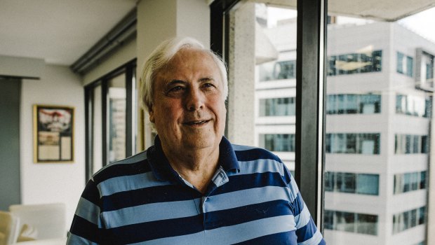 Clive Palmer at his Brisbane office in January.