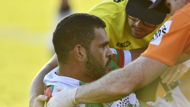 Good to go: Greg Inglis left the field with a head knock in round two.
