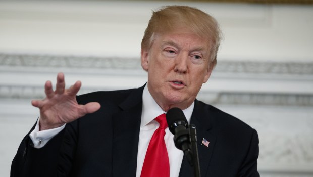 President Donald Trump, speaking with governors on Monday, moved the focus off gun reforms and onto security failures preceding the Florida massacre.