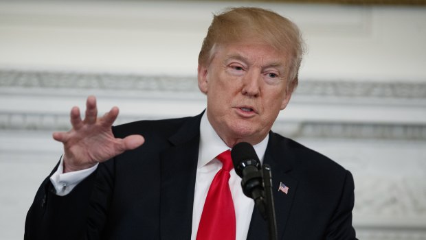 President Donald Trump, speaking with governors on Monday, moved the focus off gun reforms and onto security failures preceding the Florida massacre.