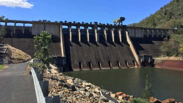 The water storage capacity of Somerset Dam has been temporarily lowered for upgrade works.