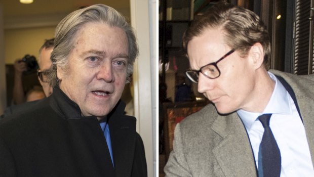 Running the show: Steve Bannon and Alexander Nix.