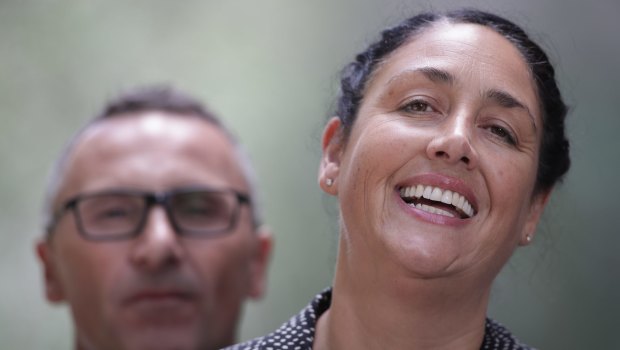 Boosted: Senator Richard Di Natale and Greens candidate for the seat of Batman, Alex Bhathal. Photo: Alex Ellinghausen