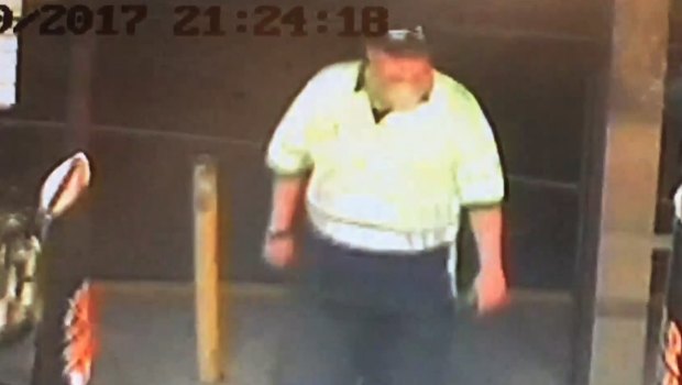 Jeffrey Lindsell, pictured in CCTV footage as he left the Gymea Hotel on October 7, 2017.
