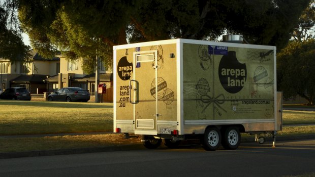 Fernando Rey is working on his food truck business Arepaland. 