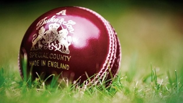 An English Dukes cricket ball.