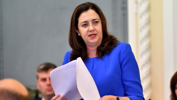 Queensland Premier Annastacia Palaszczuk is seen during Question Time on Thursday.