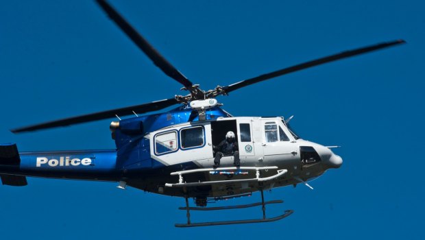 Police tracked the man in the Polair helicopter before he was eventually charged.