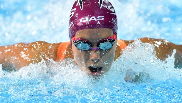 Butterfly effect: Emma McKeon wins  the final of the 100m butterfly at  Australian swimming trials.