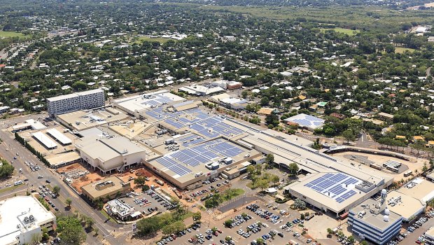 Solar panels on GPT's Casuarina Square shopping centre in Darwin.