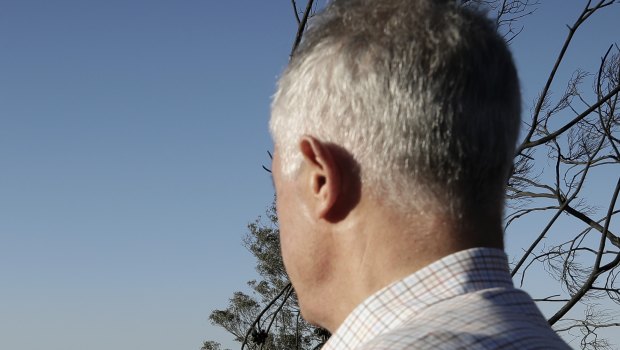 Malcolm Turnbull visit burned out homes in Tathra on Monday.