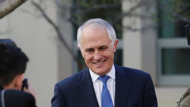 Malcolm Turnbull announcing his challenge on Monday 14 September 2015. 