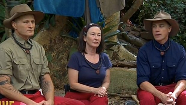 Danny Green, Fiona O'Loughlin and Shannon Noll await the results of I'm A Celebrity Australia grand finale poll.