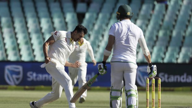 Sore: Mitchell Starc is trying to manage a calf issue and play in the third Test.