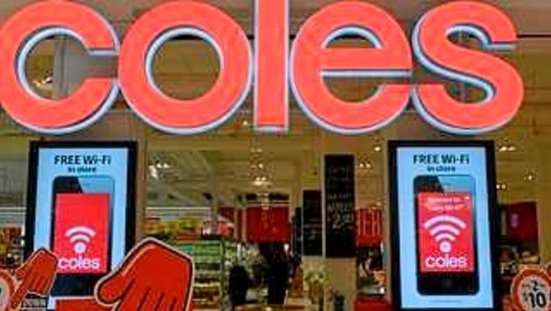 Sales growth at Coles slowed to 0.9 per cent. 