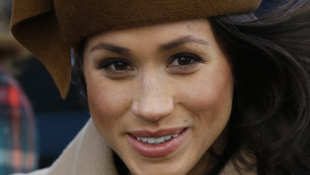 Meghan Markle arrives at the Christmas Day service.