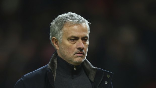 Out with a whimper: Jose Mourinho after his side's loss to Sevilla.