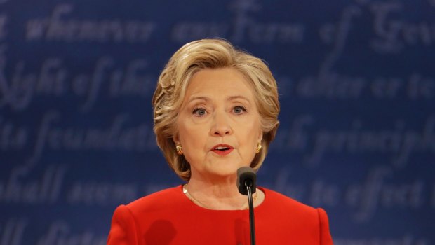 Hillary Clinton during the presidential debate with  Donald Trump at Hofstra University in Hempstead, New York. Sept. 26, 2016. 
