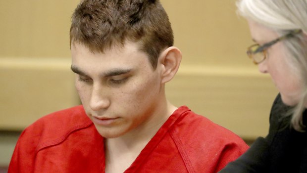 Nikolas Cruz appears in court for a status hearing before Broward Circuit Judge Elizabeth Scherer in Fort Lauderdale, Florida.