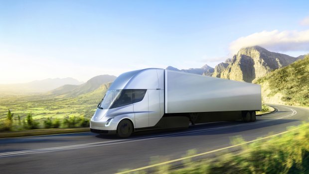 The Tesla electric truck.