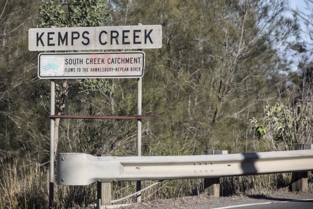 Kemps Creek, which runs close to Kemps Creek NSW Rural Fire Service Training Facility, which the EPA has said is contaminated.