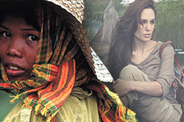 Why is Angelina in a swamp with a $10,000 handbag?