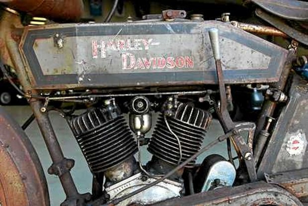 Rusty Greasy And Dirty But All Eyes On Classic Harley