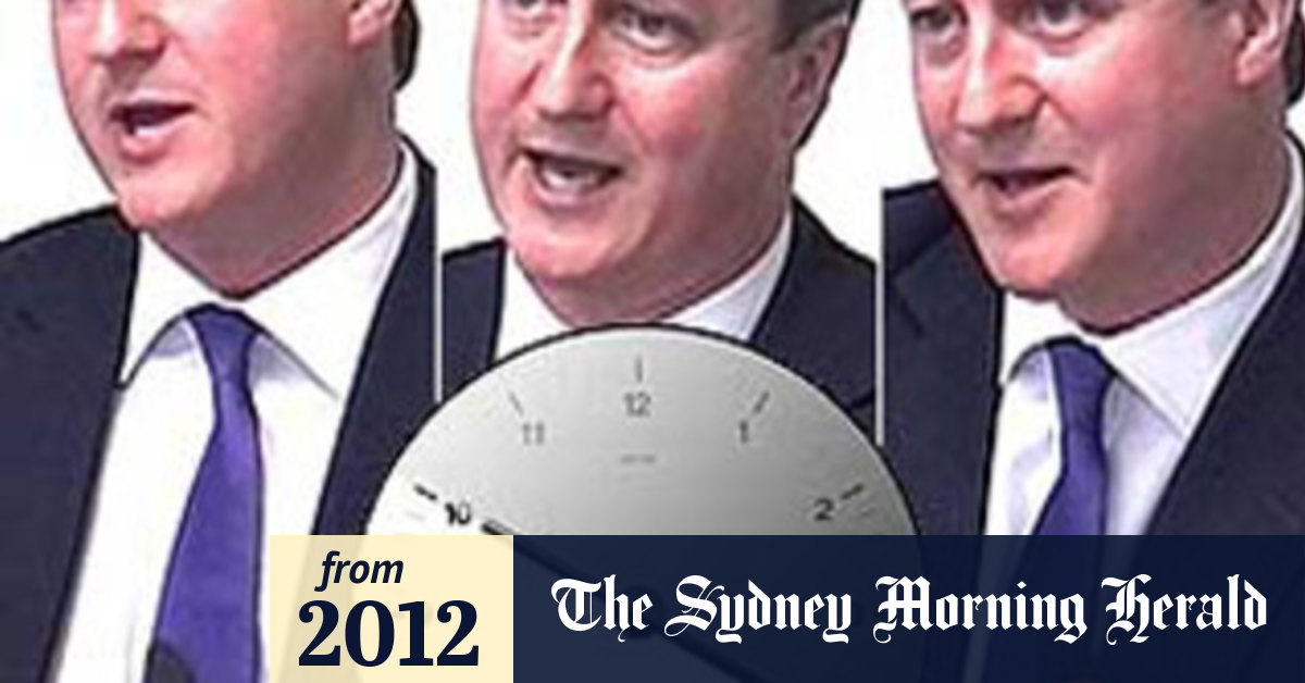 Cameron stuck 'in it' for six long hours ... a case of ...