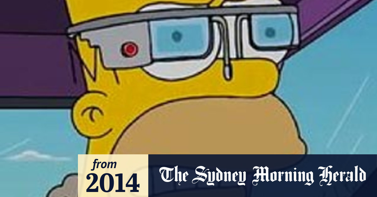 the simpsons hits google glass where it