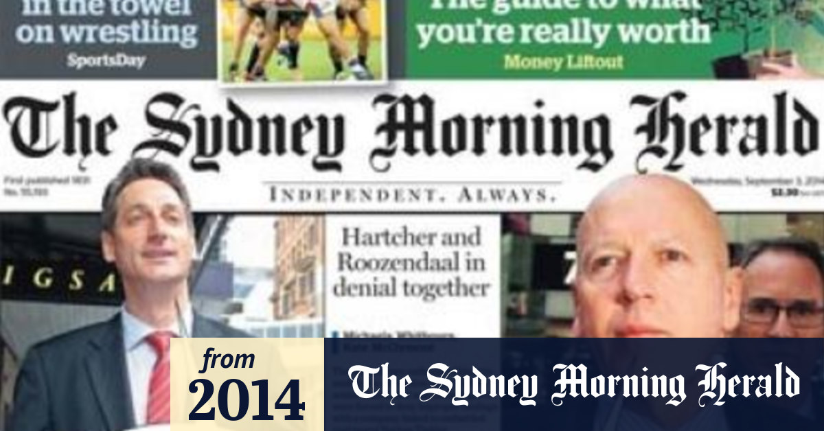 Comic Sans Comes Of Age On The Front Page Of The Sydney Morning Herald