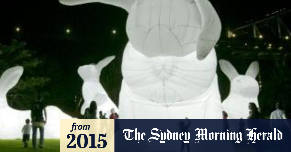 Giant rabbits heading to the South Perth foreshore for Fiesta Festival