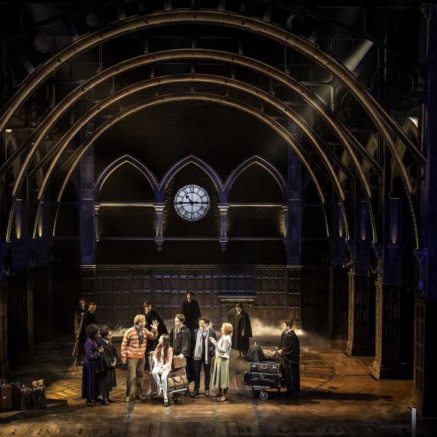 The original Harry Potter and the Cursed Child cast on stage at London’s Palace Theatre. The play won an unprecedented nine Olivier awards in the UK.