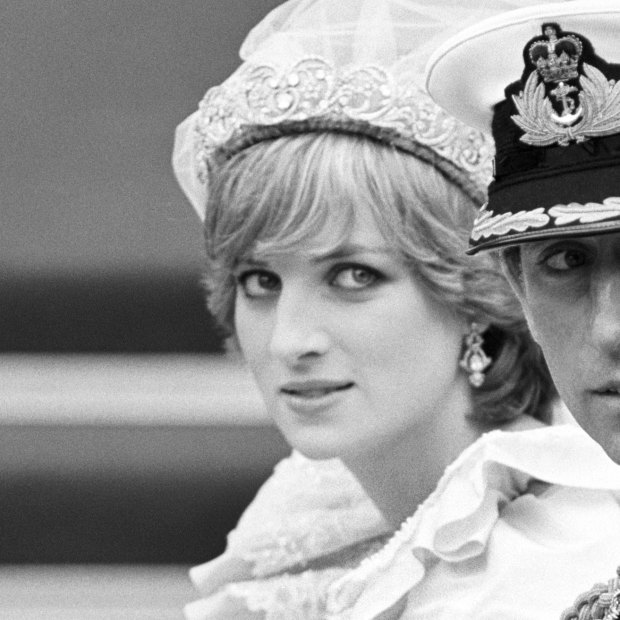 A hint of trepidation? Diana and Charles after their wedding in 1981.
