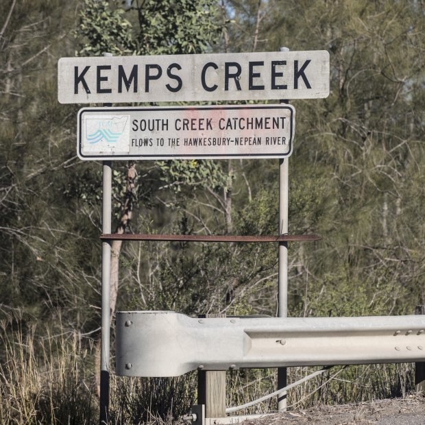 Kemps Creek, which runs close to Kemps Creek NSW Rural Fire Service Training Facility, which the EPA has said is contaminated.