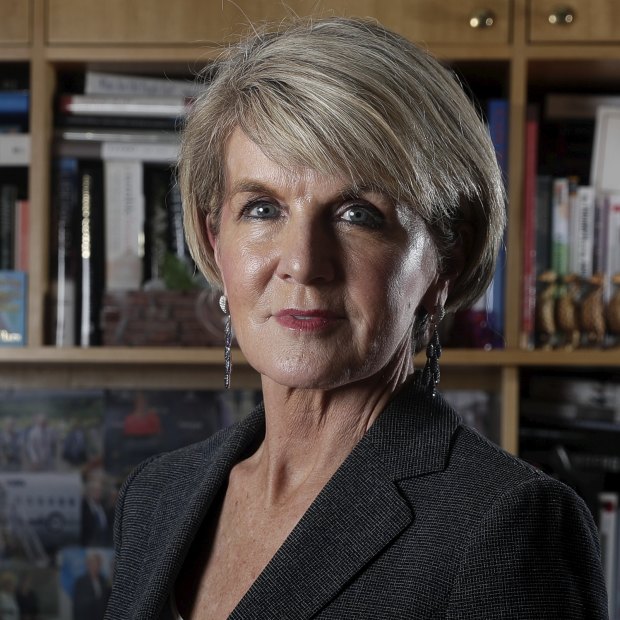 Foreign Minister Julie Bishop poses for a portrait in her office at Parliament House.