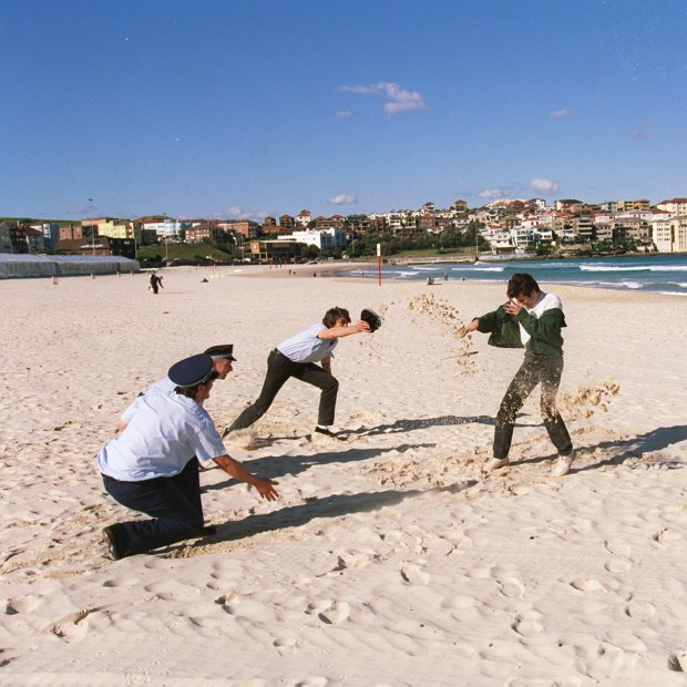 A re-enactment of the fatal police shooting of Roni Levi on Bondi Beach in 1997.