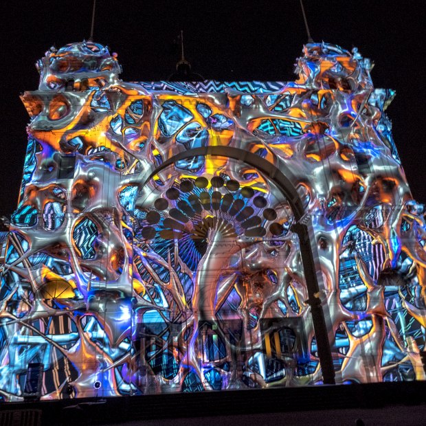 The Royal Exhibition Building's 3D projections were a first for the festival.