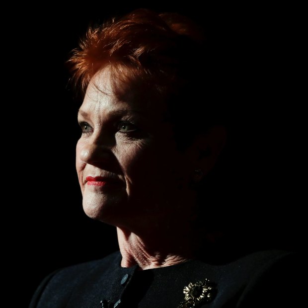 Senator Pauline Hanson at the Master Builders Australia summit at Parliament House.