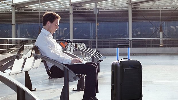 Bluesmart high tech suitcase measures weight locks and tracks itself